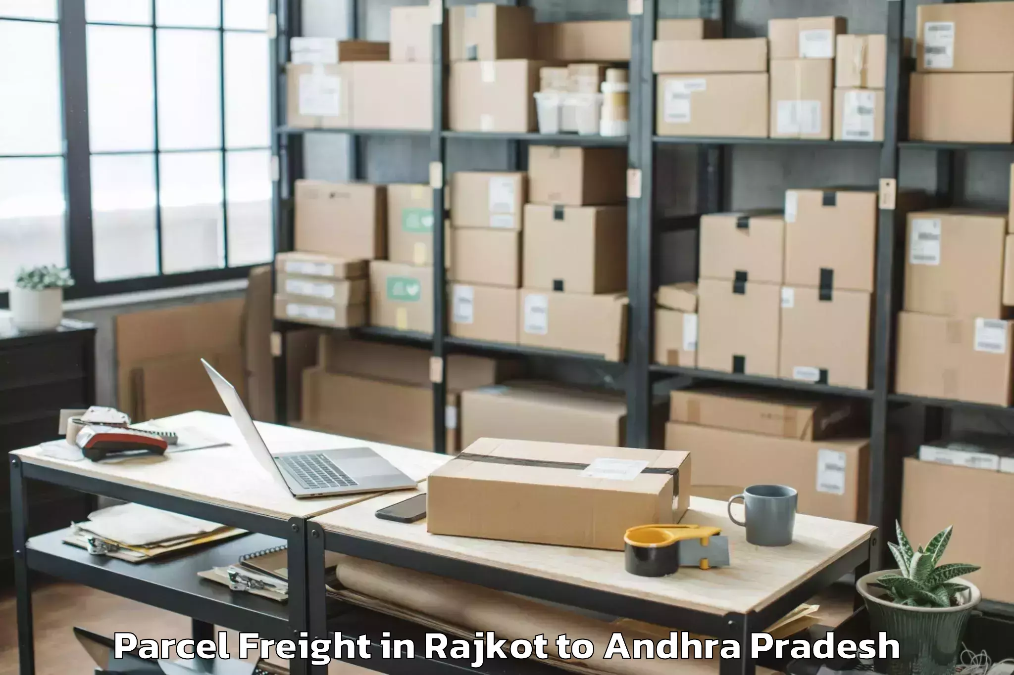 Discover Rajkot to Kurnool Airport Kjb Parcel Freight